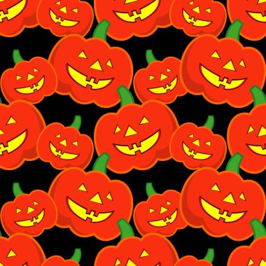 Sorunsuz dekoratif vektör arka plan Cadılar Bayramın kutlu olsun. Cadılar Bayramı partisi kabak ile. Tekstil rapport.