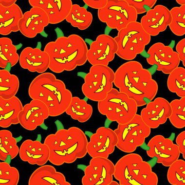 Sorunsuz dekoratif vektör arka plan Cadılar Bayramın kutlu olsun. Cadılar Bayramı partisi kabak ile. Tekstil rapport.