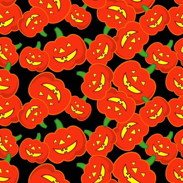 Nahtlose dekorative Vektor Hintergrund glücklich halloween. Halloween-Party mit Kürbissen. Textilbeziehung. — Stockvektor