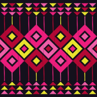 Etnik boho seamless modeli. Doku karalamak. Retro motif. Tekstil rapport.