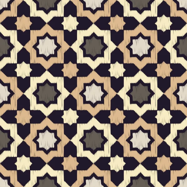 Naadloze patroon in Marokkaanse stijl. Traditionele sieraad. Geometrische achtergrond. Textiel rapport. — Stockvector