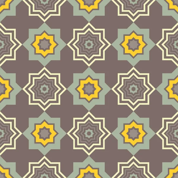Бесшовный рисунок в марокканском стиле. Традиционное украшение. Геометрический фон. Текстильное взаимопонимание . — стоковый вектор