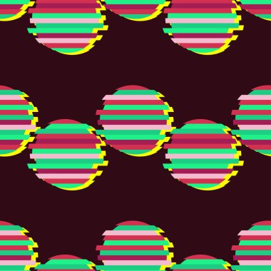 Sorunsuz vektör arka plan soyut geometrik desenli. Soyut dijital aksaklık grafik. Tekstil rapport.