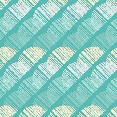 Sorunsuz vektör geometrik desen. Yarım daire çizikler doku. Tekstil rapport.