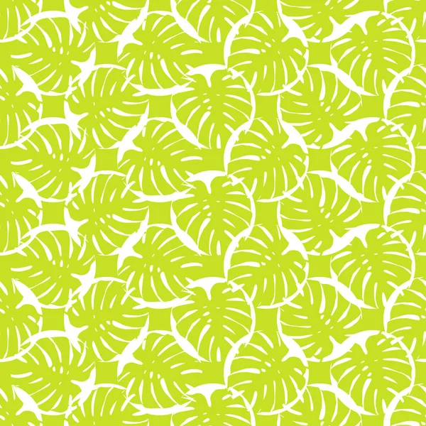 Dekoratif yaprakları ile sorunsuz arka plan. Monstera bırakır. Tekstil rapport.