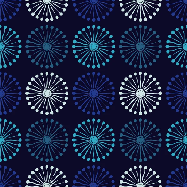 Seamless background with decorative snowflakes. Winter pattern. Textile rapport. — Stock Vector