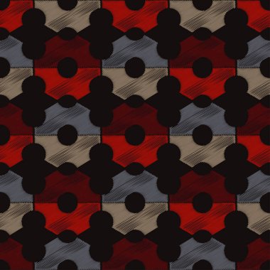 Kesintisiz geometrik desen. Çizikler doku. Tekstil rapport.