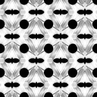 Kesintisiz geometrik desen. Çizikler doku. Tekstil rapport.