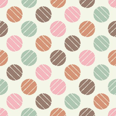 Polka dot seamless modeli. Doku kroki. Tekstil rapport.