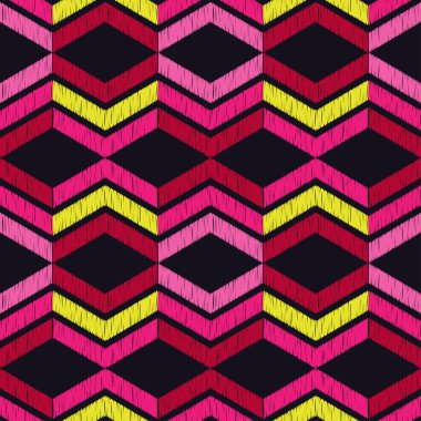 Etnik boho seamless modeli. Doku karalamak. Retro motif. Tekstil rapport.