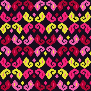 Etnik boho seamless modeli. Doku karalamak. Retro motif. Tekstil rapport.