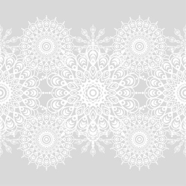 Dantel doku. Beyaz doku. Gri beyaz. Soyut geometrik desenli sorunsuz vektör arka plan.