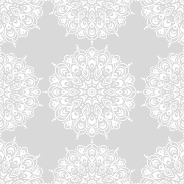 Dantel doku. Beyaz doku. Gri beyaz. Soyut geometrik desenli sorunsuz vektör arka plan.