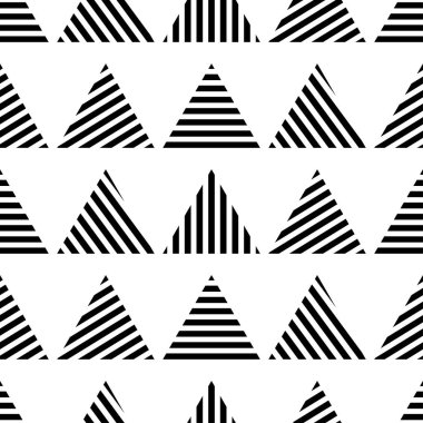 Dikişsiz siyah beyaz geometrik desen. Doku çizgili. Tekstil rapport.