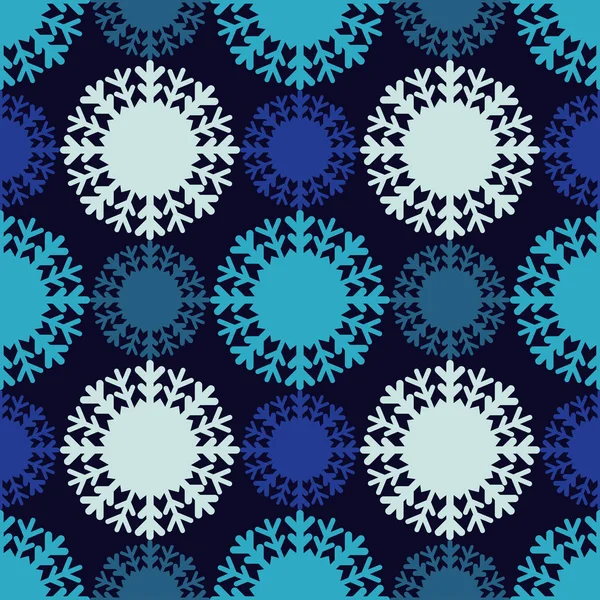 Seamless vector background with snowflakes. Blue Winter pattern. Textile rapport. — Stock Vector