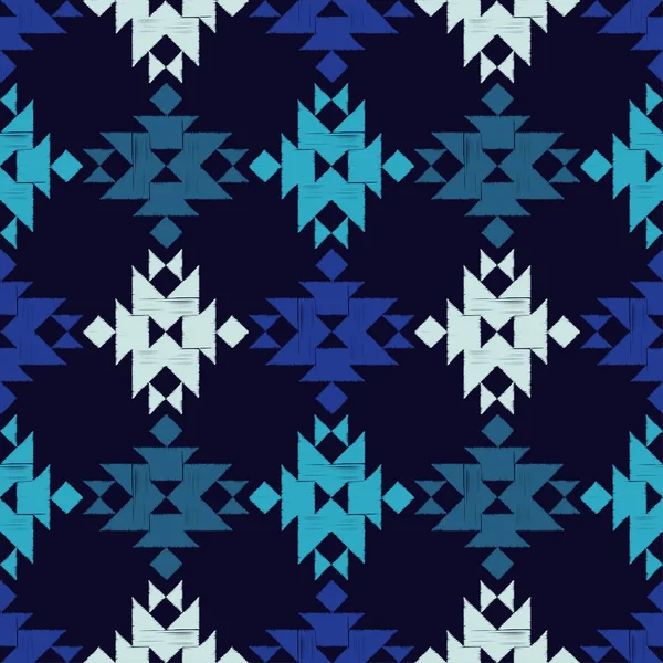 Etnik boho seamless modeli. Mavi kabile desen. Doku karalamak. Halk motif. Tekstil rapport.