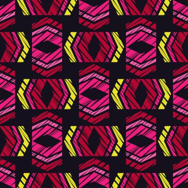 Etnik boho seamless modeli. Doku karalamak. Halk motif. Tekstil rapport.