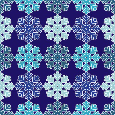 Doodle kar taneleri ile sorunsuz vektör arka plan. Kış desen. Tekstil rapport.