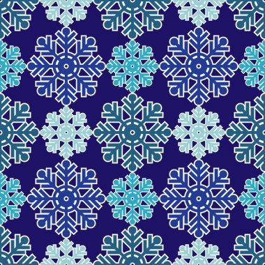 Doodle kar taneleri ile sorunsuz vektör arka plan. Kış desen. Tekstil rapport.