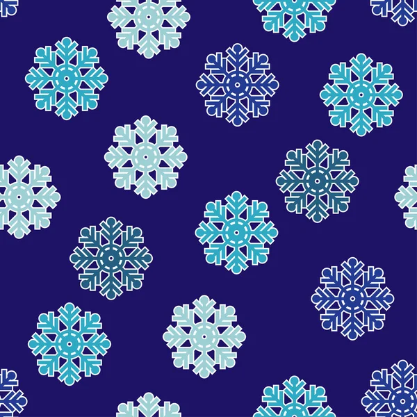 落書き雪片でシームレスなベクトルの背景 冬パターン 繊維関係 — ストックベクタ