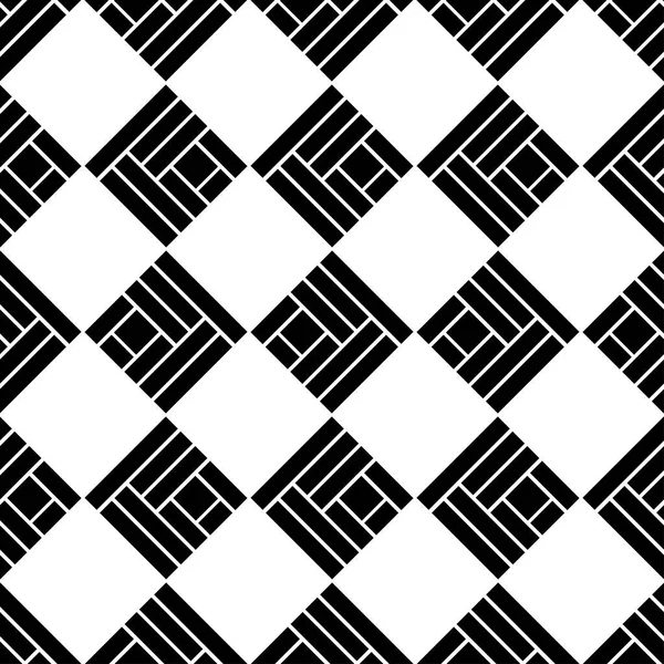 기하학적 패턴입니다 흰색과 검은색 조각입니다 — 스톡 벡터