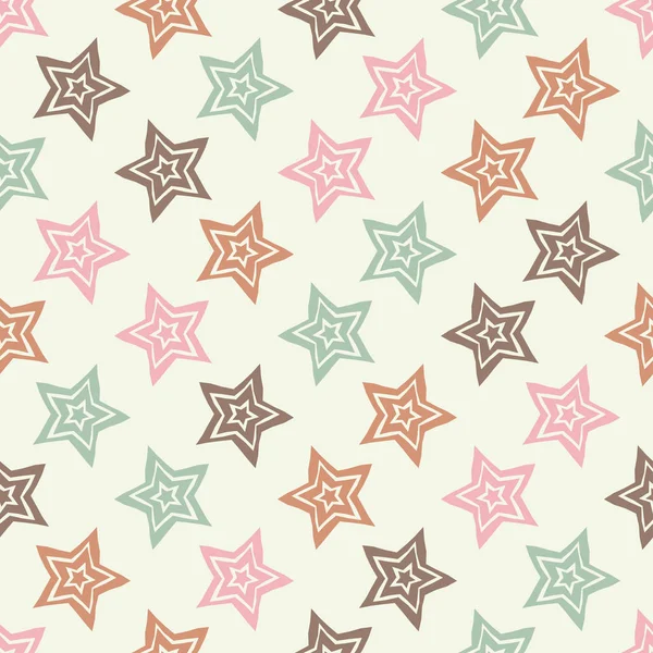 Seamless Vector Background Decorative Stars Textile Rapport — Stock Vector