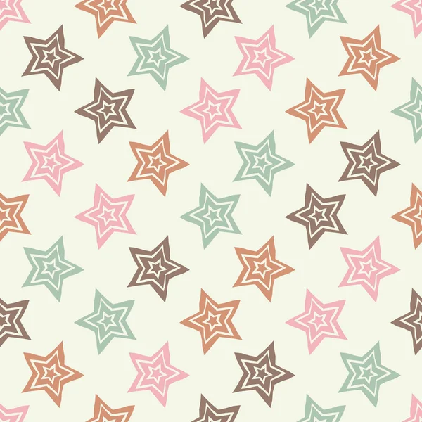 Fondo Vector Sin Costuras Con Estrellas Decorativas Relación Textil — Vector de stock