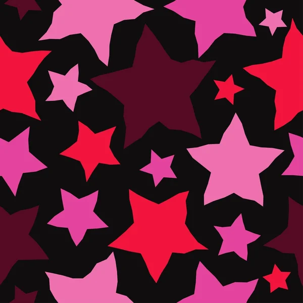 Fondo Vector Sin Costuras Con Estrellas Decorativas Relación Textil — Vector de stock