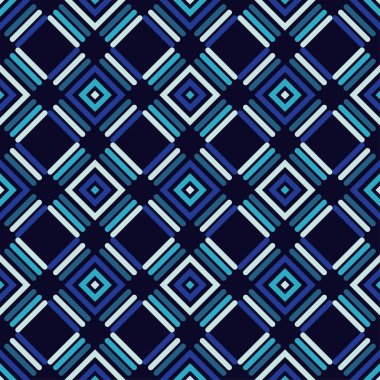 Kesintisiz geometrik desen. Quadrilaterals deseni. Tekstil rapport.
