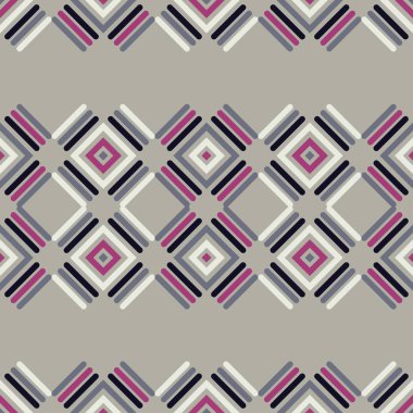 Kesintisiz geometrik desen. Quadrilaterals deseni. Tekstil rapport.