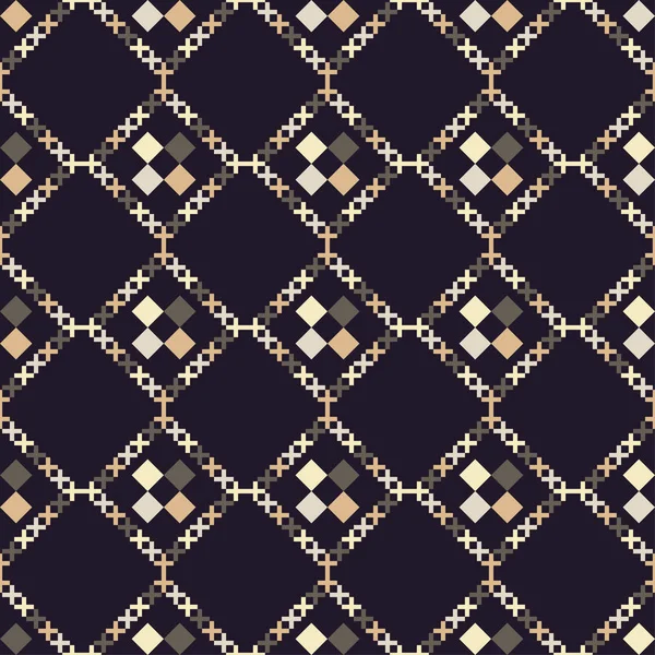 Naadloze Geometrische Patroon Patroon Van Vierhoeken Textiel Rapport — Stockvector