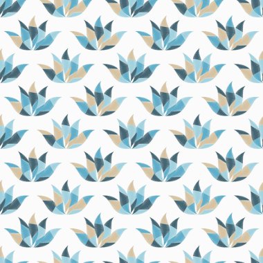 Dekoratif yaprakları ile sorunsuz arka plan. Desen bitkiler ile. Tekstil rapport.