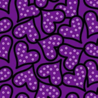 Sorunsuz arka plan dekoratif yürekleri. Sevgililer günü. El yapımı çizim. Tekstil rapport.