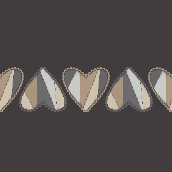 Fond Sans Couture Avec Des Cœurs Décoratifs Saint Valentin Texture — Image vectorielle