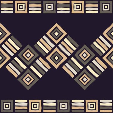 Kesintisiz geometrik desen. Çizgili ve kare desen. Tekstil rapport.