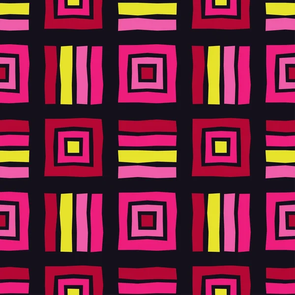 Modèle Géométrique Sans Couture Modèle Rayé Carré Relation Textile — Image vectorielle