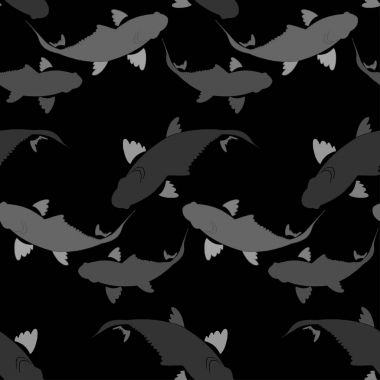 Koi sazan balık ile Seamless modeli. Çin stili arka planda. Tekstil rapport.