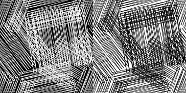 Kesintisiz geometrik desen. Ahşap doku ile siyah beyaz zemin. Çizgili ve kare desen. Tekstil rapport.