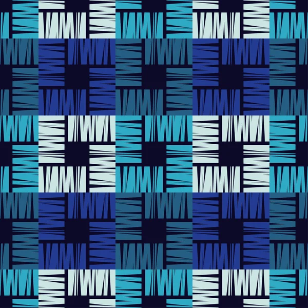 Nahtlose Geometrische Muster Ein Muster Aus Strukturierten Rechtecken Kritzeltextur Textilbeziehung — Stockvektor