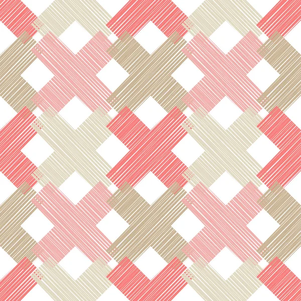Patrón Geométrico Sin Costuras Scribble Textura Colores Brillantes Formas Simples — Vector de stock