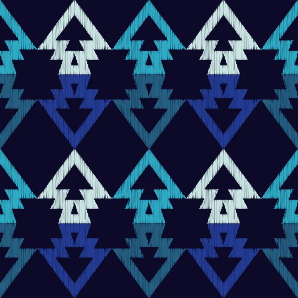 Ethnic Boho Seamless Pattern Scribble Texture Folk Motif Textile Rapport — Stock Vector
