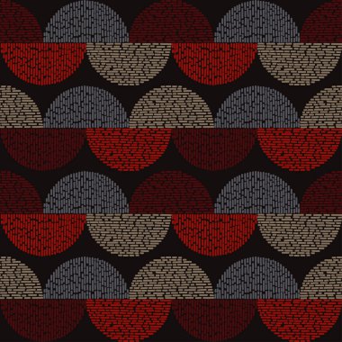 Kesintisiz geometrik desen. Yarım daire doku. Doku bırakır. Tekstil rapport.