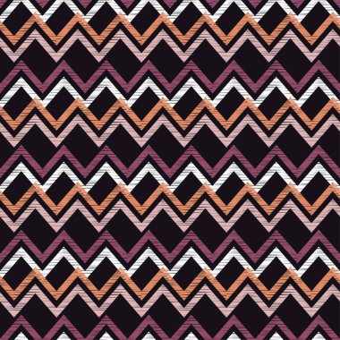 Kesintisiz geometrik desen. Zikzak doku. Doku karalamak. Tekstil rapport.