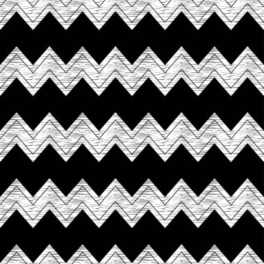 Kesintisiz geometrik desen. Zikzak doku. Doku karalamak. Tekstil rapport.