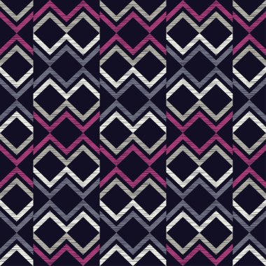 Kesintisiz geometrik desen. Zikzak doku. Doku karalamak. Tekstil rapport.