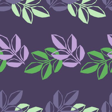 Dekoratif yaprakları ile sorunsuz arka plan. Desen bitkiler ile. Tekstil rapport.