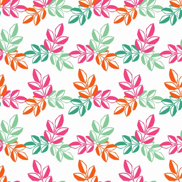 Dekoratif yaprakları ile sorunsuz arka plan. Desen bitkiler ile. Tekstil rapport.