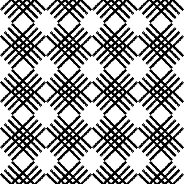Blanco Negro Patrón Étnico Boho Sin Costuras Pinceladas Scribble Textura — Archivo Imágenes Vectoriales