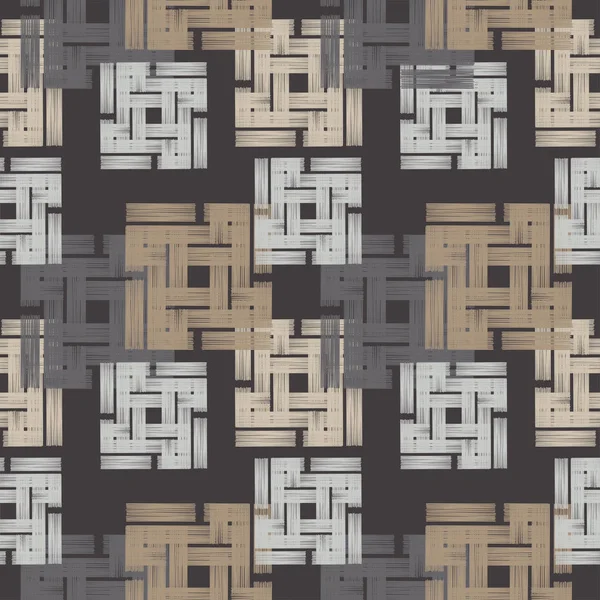Varrat Nélküli Geometriai Mintázat Textúra Színes Cellák Scribble Textúra Textil — Stock Vector