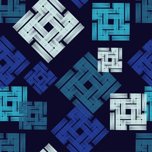 Bezproblémové Geometrický Vzor Textury Barevné Buňky Klikyháky Texturu Textilní Program — Stockový vektor